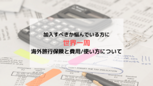 海外旅行保険の概要と実際の費用/使い方について