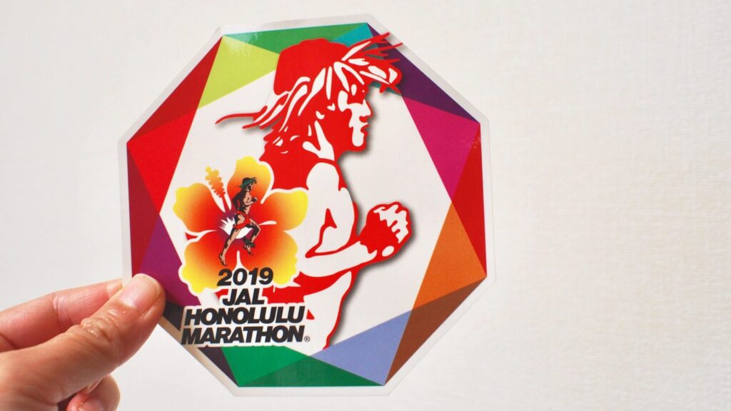 ホノルルマラソン2019 参加記念品ステッカー