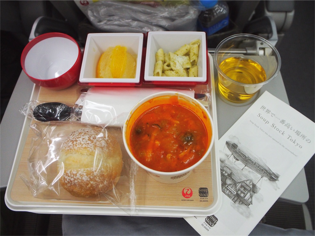 関空-LA間の朝食はスープストックとのコラボ