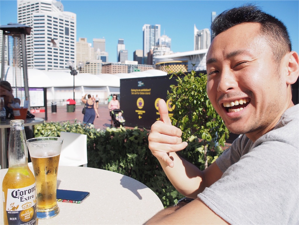 ビールでご機嫌な旦那さん