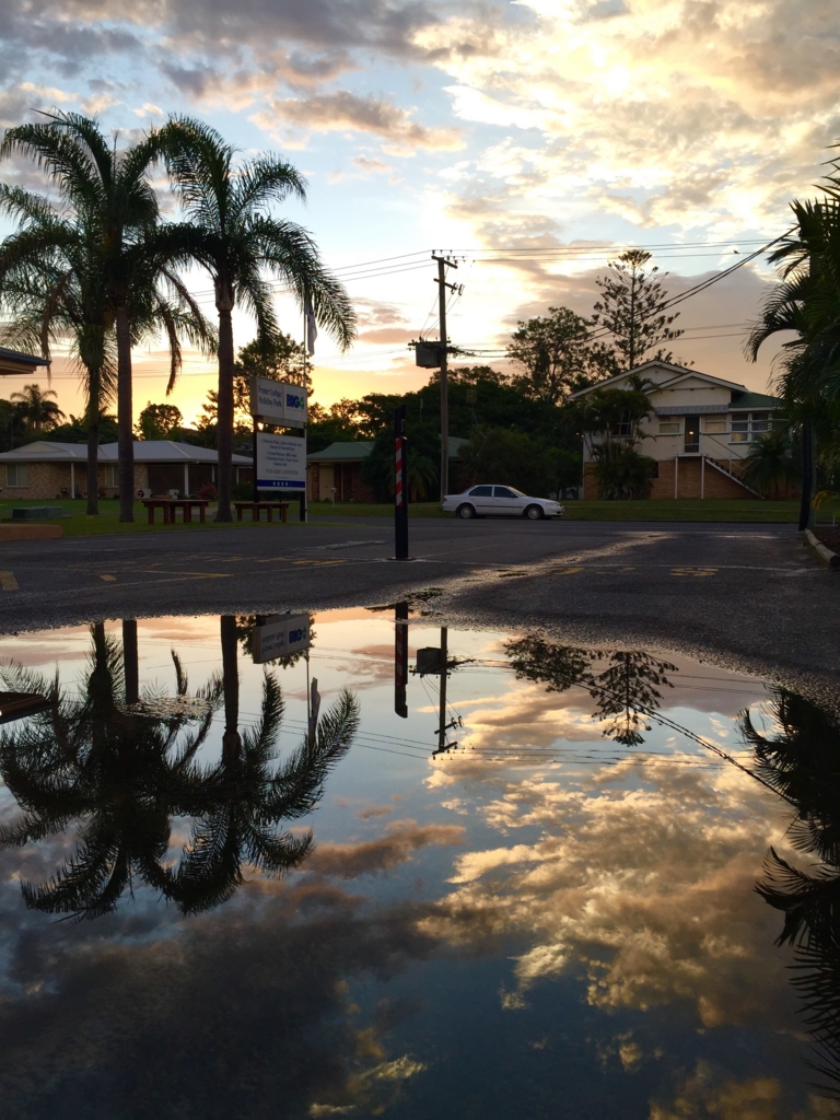夕立後の綺麗なリフレクション