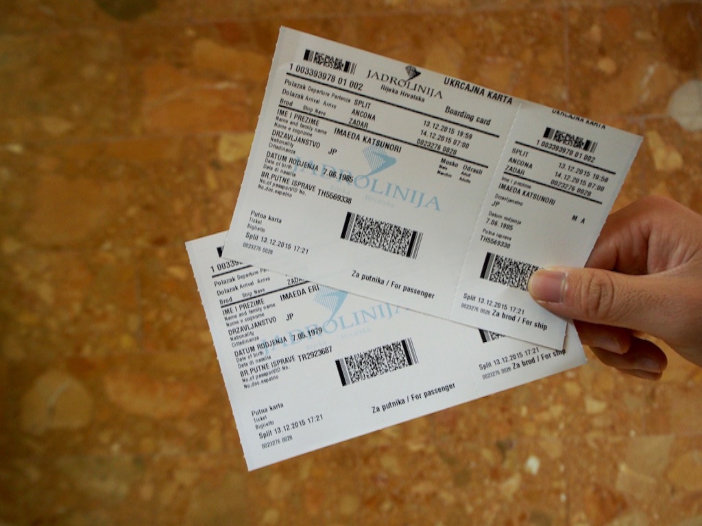 スプリト アンコーナ　フェリーチケット