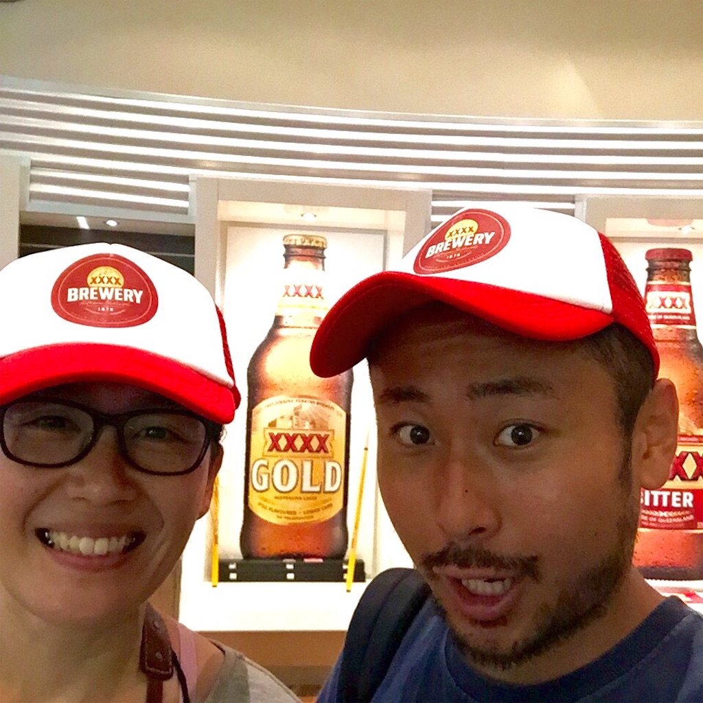 XXXXビールの工場見学へ