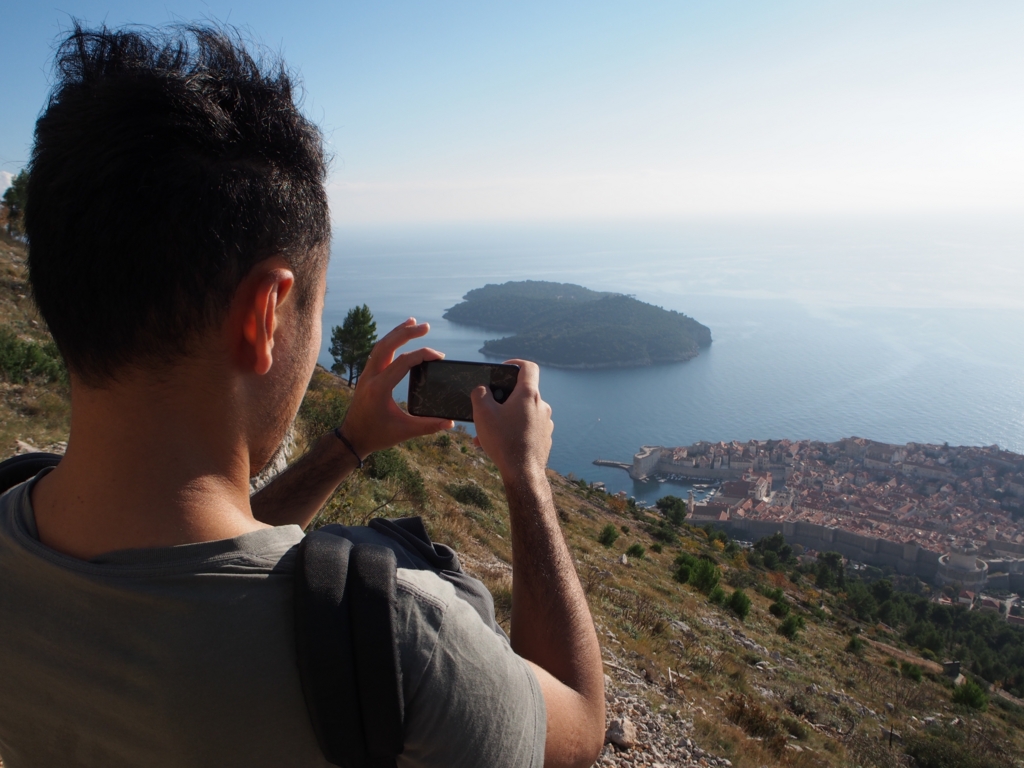 上から眺めたドブロブニクの旧市街