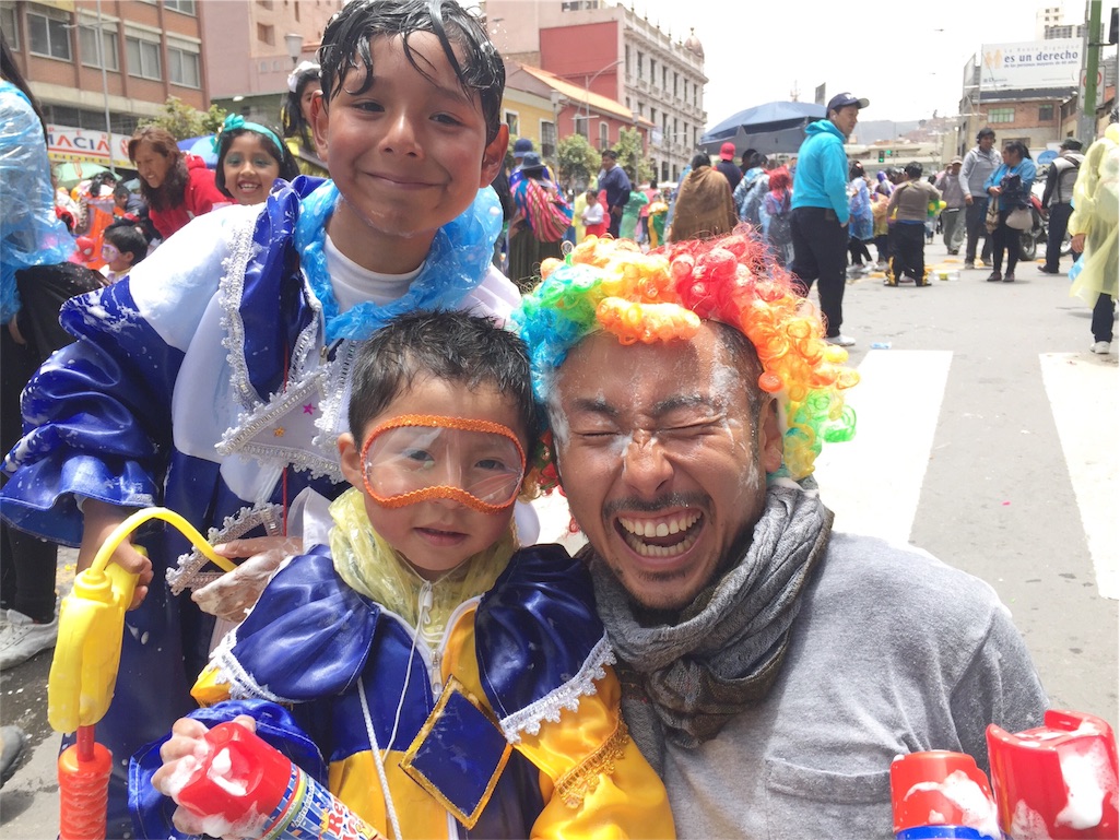 カツラまで被せてもらった旦那さん(笑)