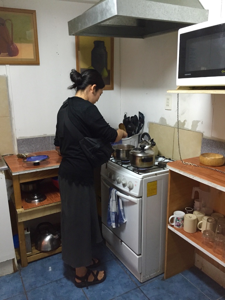 チリ ラセレナの宿のキッチン