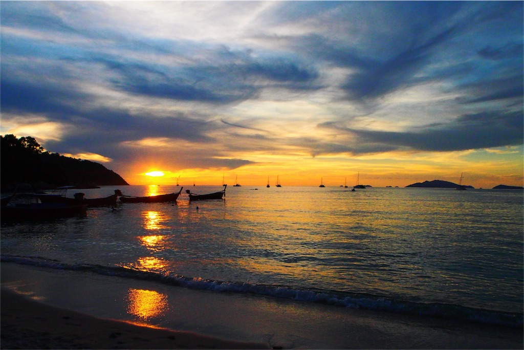 夕日を観に行ったサンライズビーチ