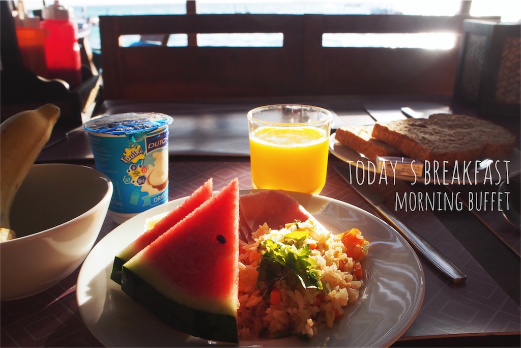 朝食のビュッフェに大満足