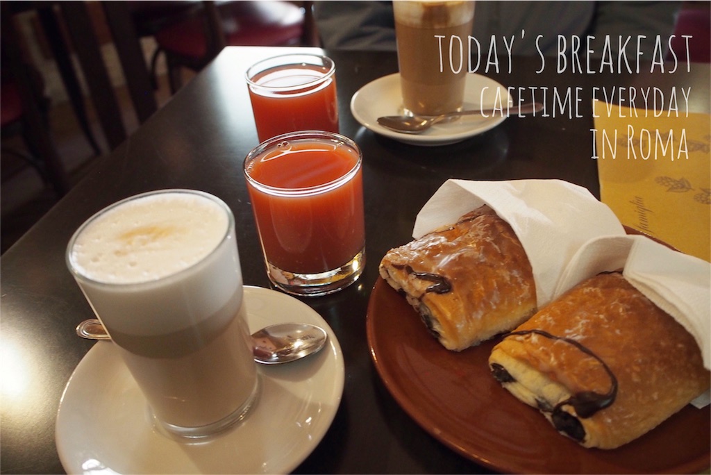 ローマの宿の美味しい朝カフェタイム