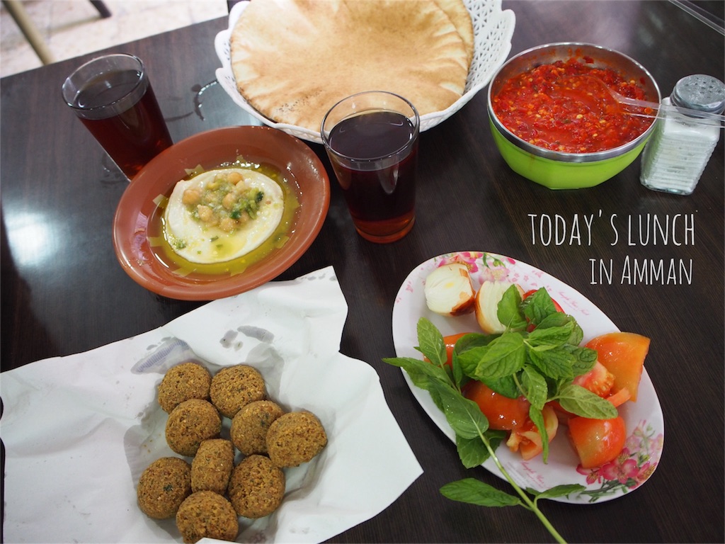 ホンモスとファラフェルのセット2人分