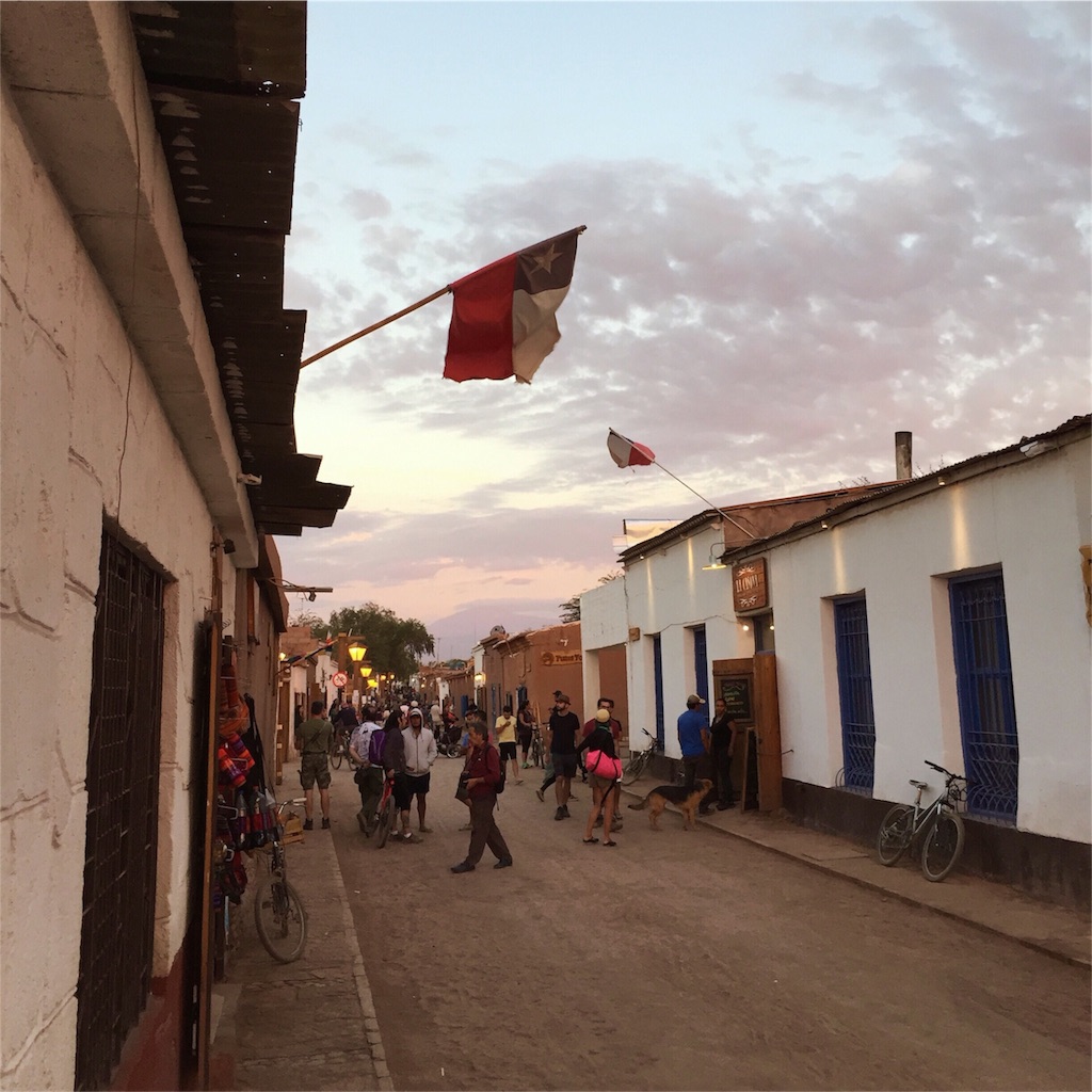 夕暮れ時のアタカマの町の様子 その2