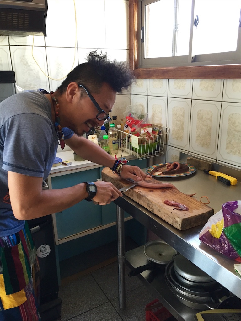 別の日にはあなごを捌きました