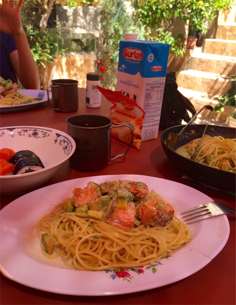 サーモンのパスタ