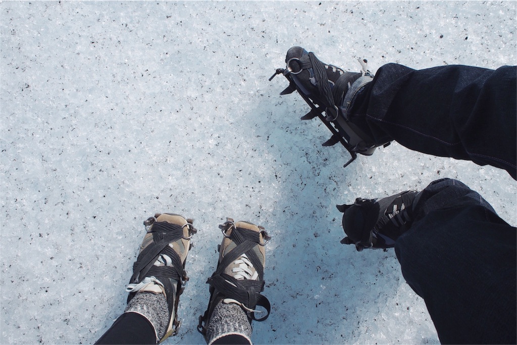 2人で初アイゼン