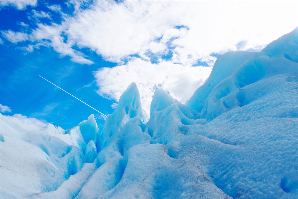 氷河と飛行機雲♡