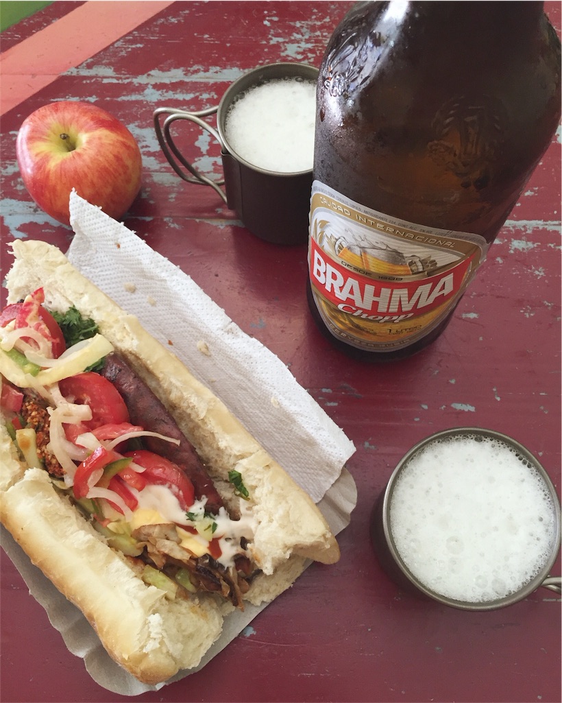 チョリパンをテイクアウトして宿泊先でビールと一緒に♡