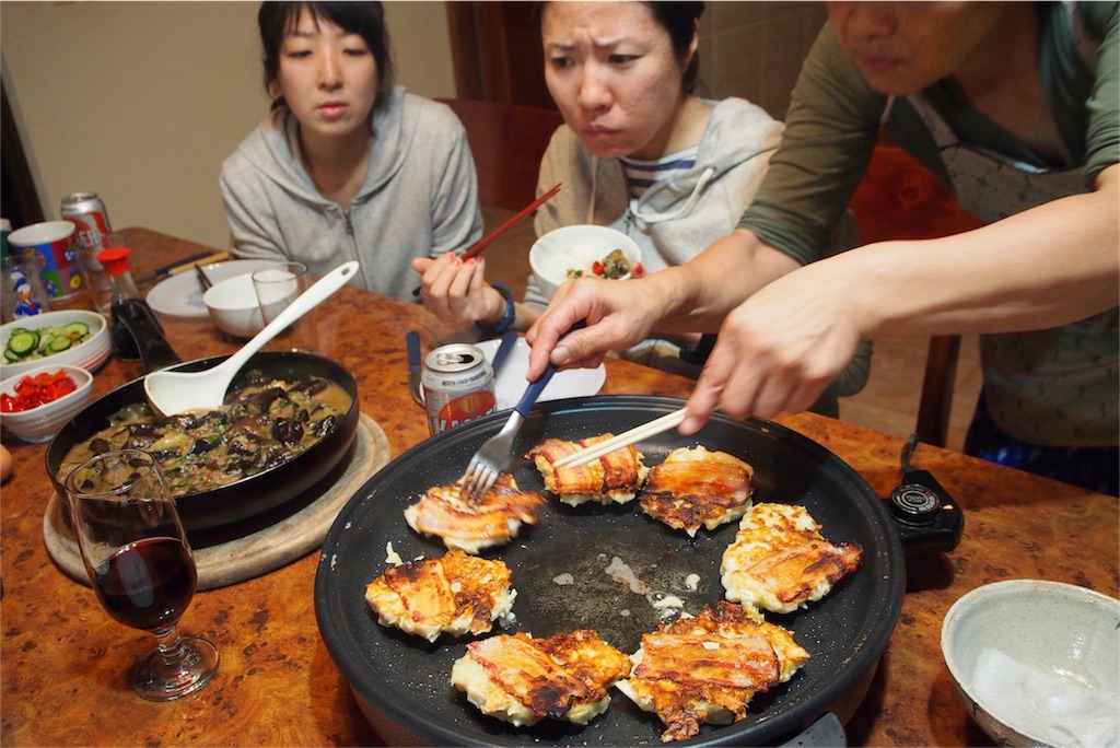 この日の晩ごはんはお好み焼き