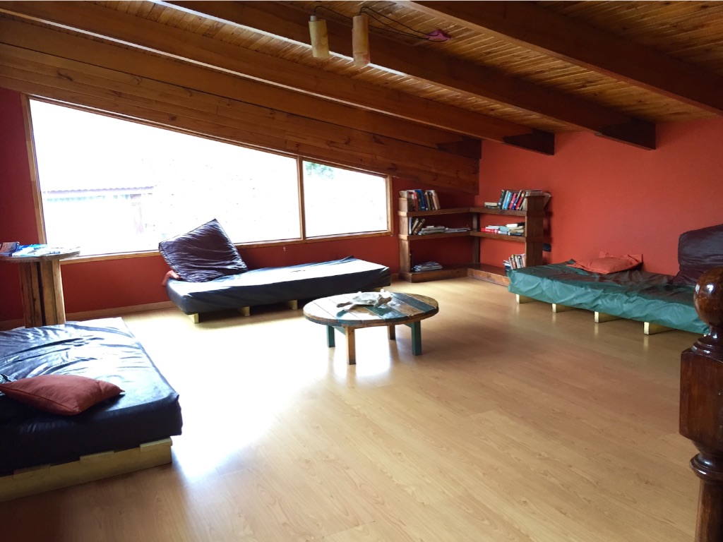 ウシュアイアの宿の屋根裏スペース