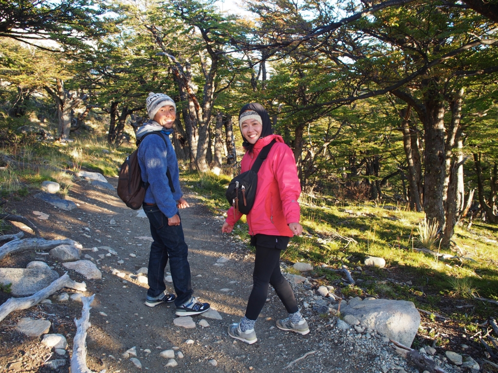 フィッツロイトレッキング 徐々に日が当たり始めました