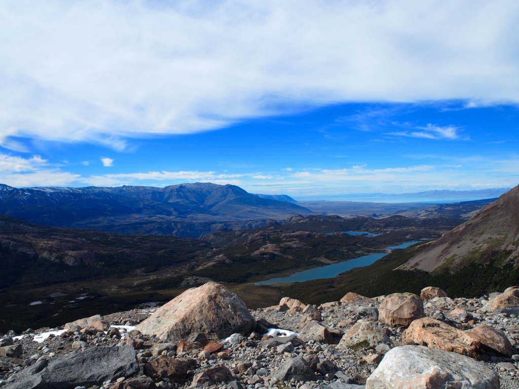 フィッツロイトレッキング 下山開始