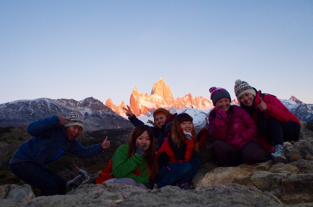 フィッツロイ トレッキングメンバーと記念写真