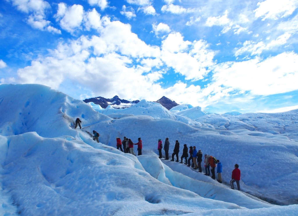 青い氷河にうっとり