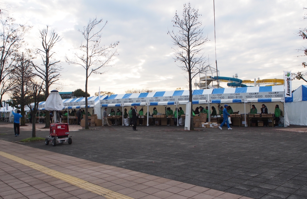 小江戸川越ハーフマラソン会場である 川越水上公園に到着