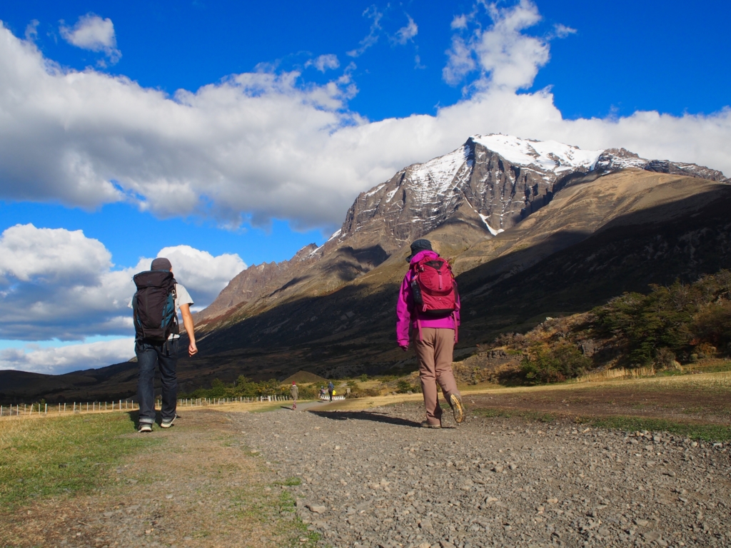 パイネ国立公園の平坦道