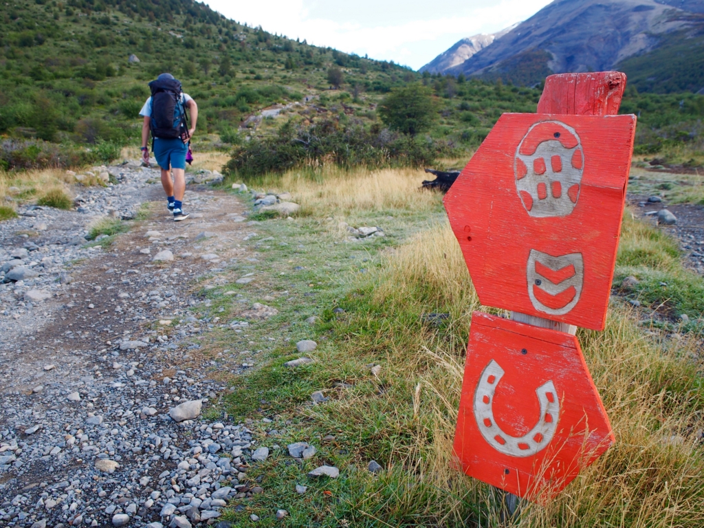 馬道とトレッキングルートは別