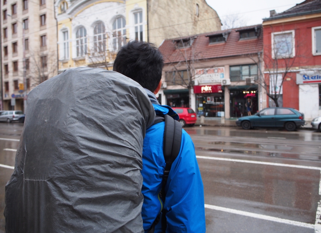 バックパック姿が板についてきた旦那さん