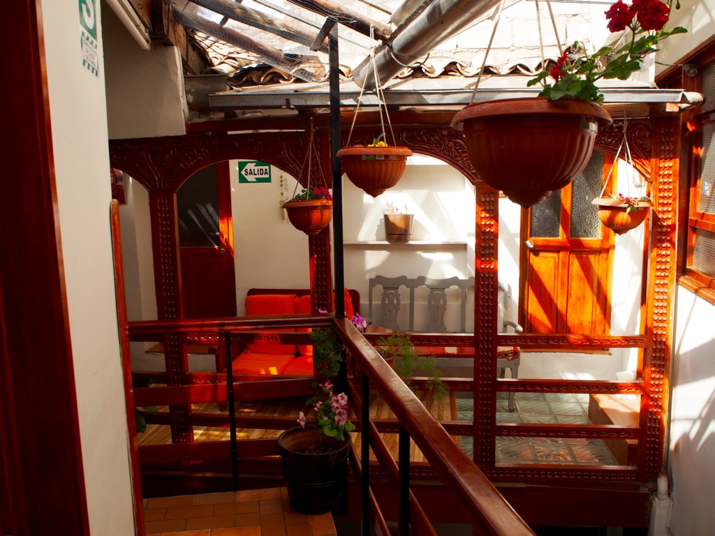 ペルー クスコの宿の共同スペース