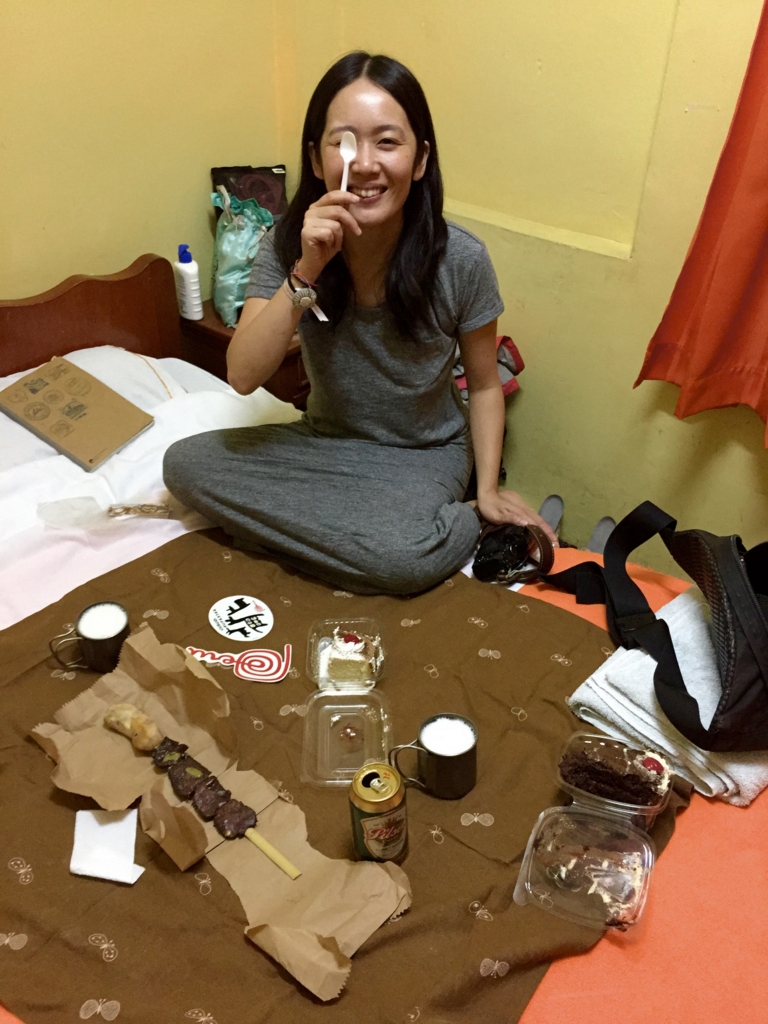 クスコの宿 晩酌風景