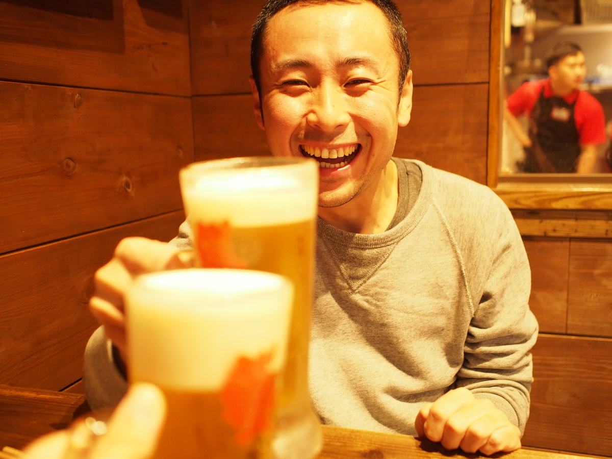 f:id:edatabi:20191104105531j:plain お疲れさま会は 月島の「チキンカントリー」へ