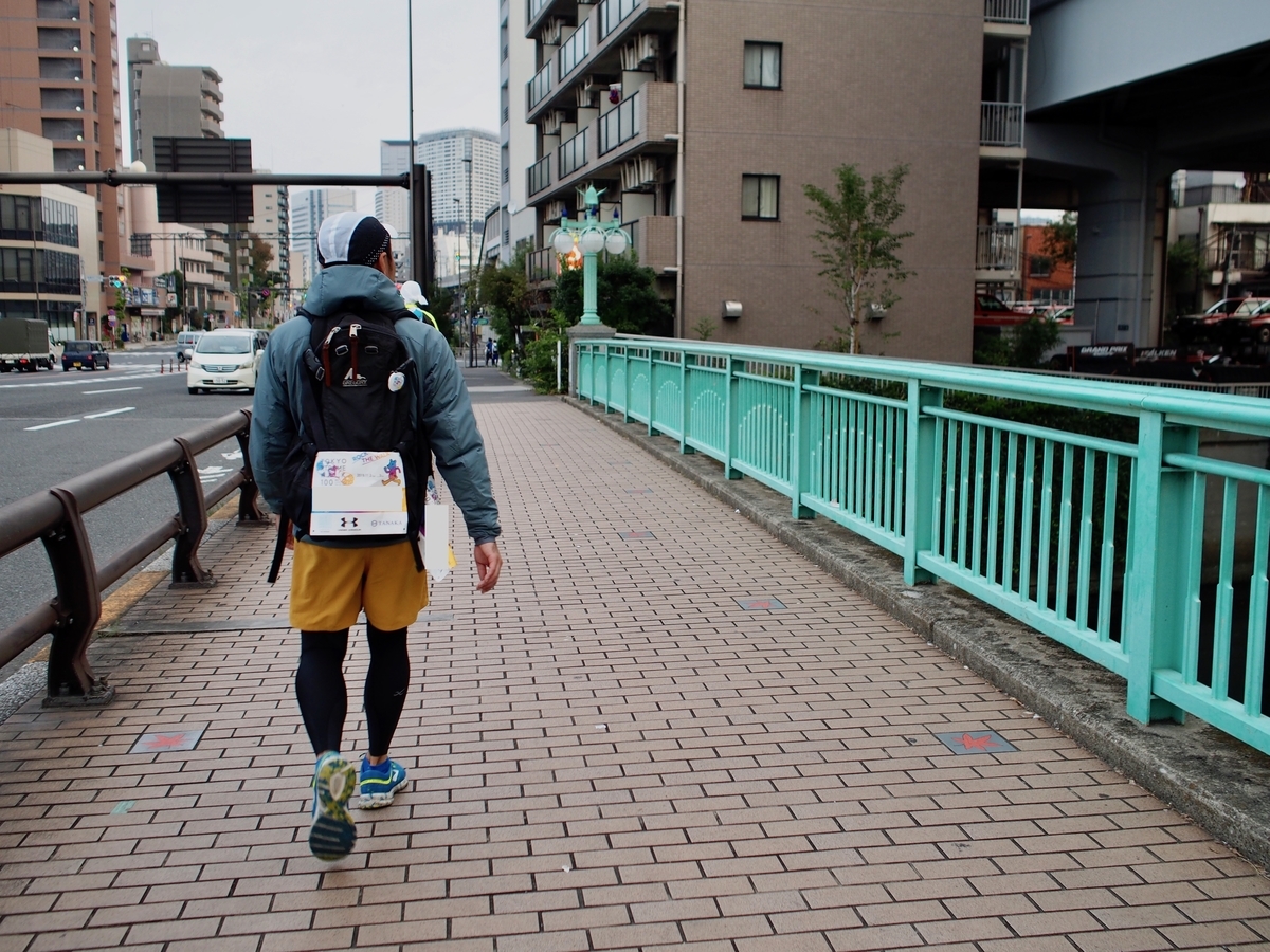 f:id:edatabi:20191104150910j:plain 「東京エクストリームウォーク」新馬場駅周辺を通過