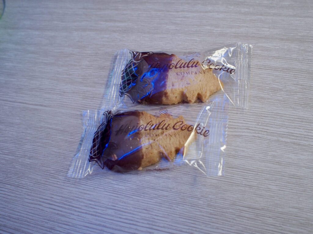 A380 機内提供のホノルルクッキー