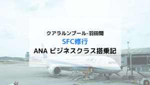SFC修行ANAビジネスクラス搭乗記