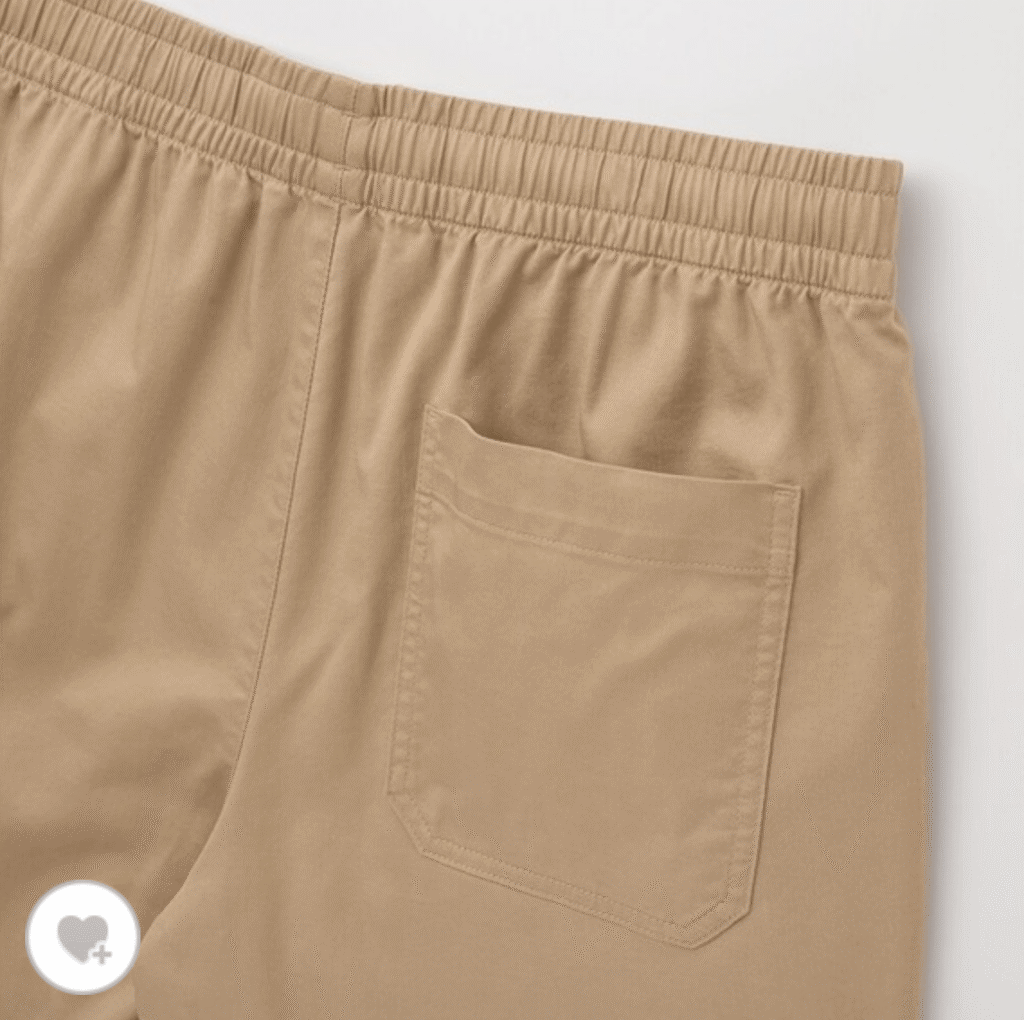 ユニクロドライストレッチイージーショートパンツ詳細その2