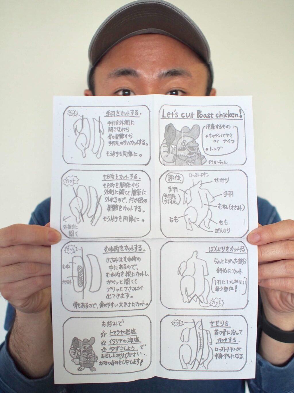 チキンカントリー ローストチキンカントリーのさばき方手順