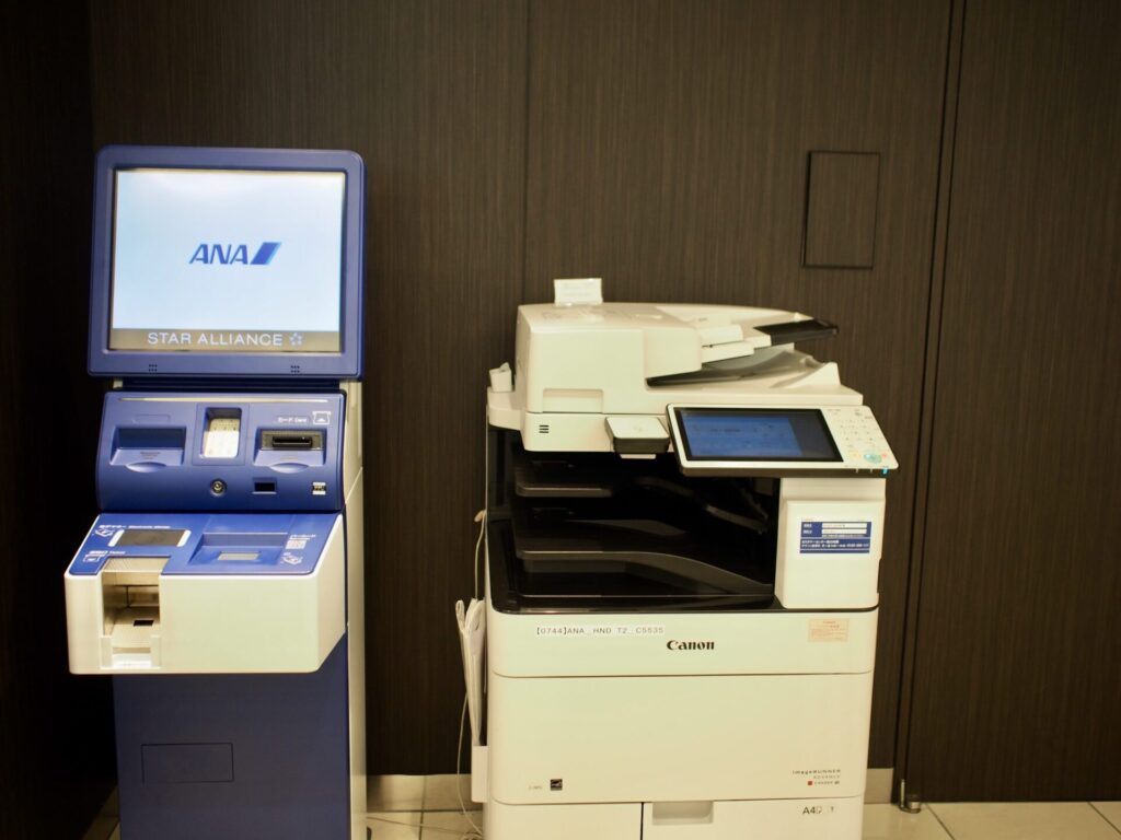 ANAラウンジ コピー機