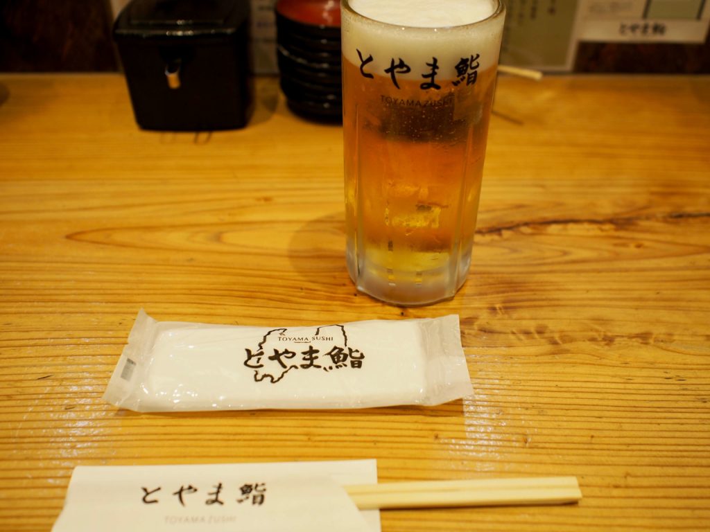 廻転とやま寿司 ビール