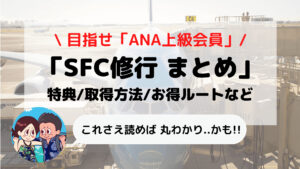 【SFC修行】「ANA上級会員」になれる SFC情報(特典/取得方法/ルートなど)まとめ