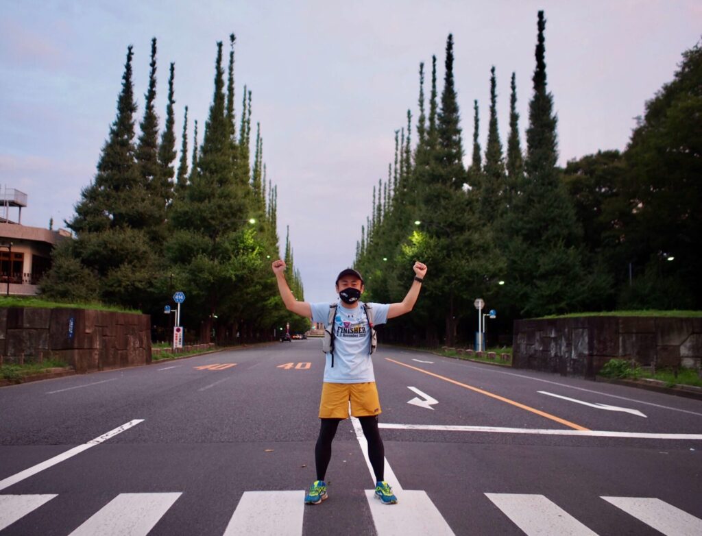 東京エクストリームウォーク42.195 ゴール地点