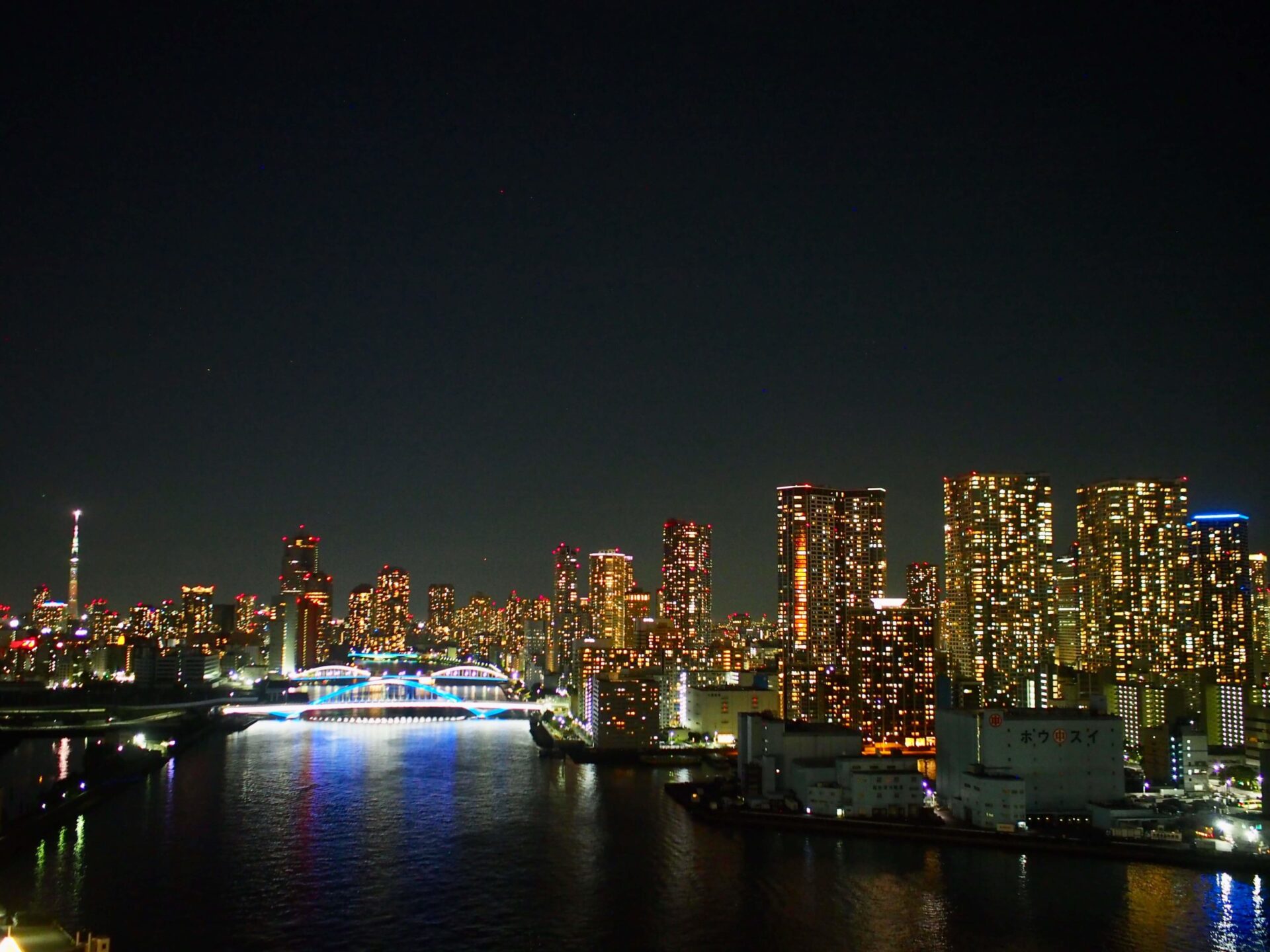 インターコンチネンタル東京ベイ クラブルーム リバービューの夜景