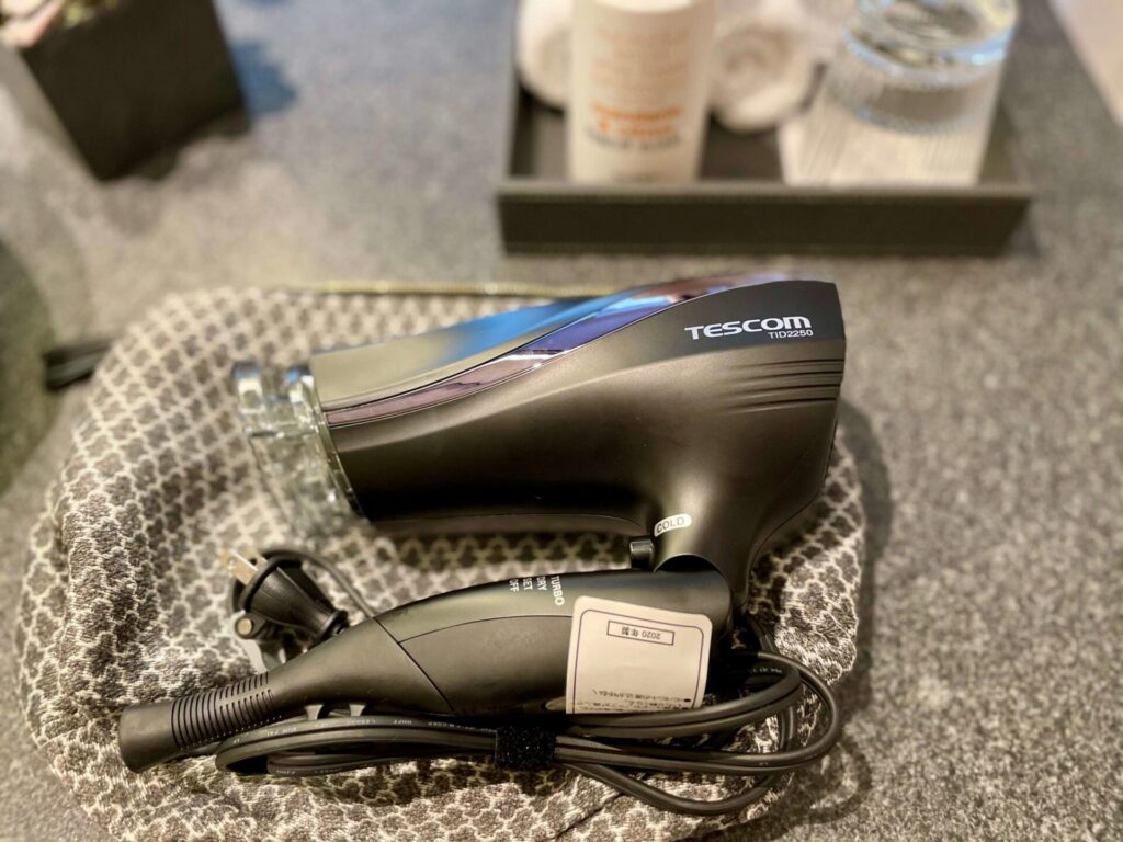 キンプトン新宿東京 ドライヤー