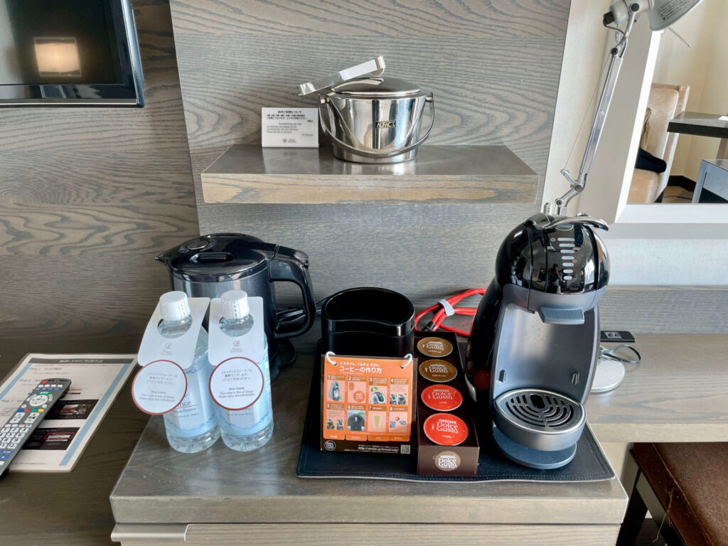グランドプリンスホテル新高輪 クラブフロア客室 コーヒーセット
