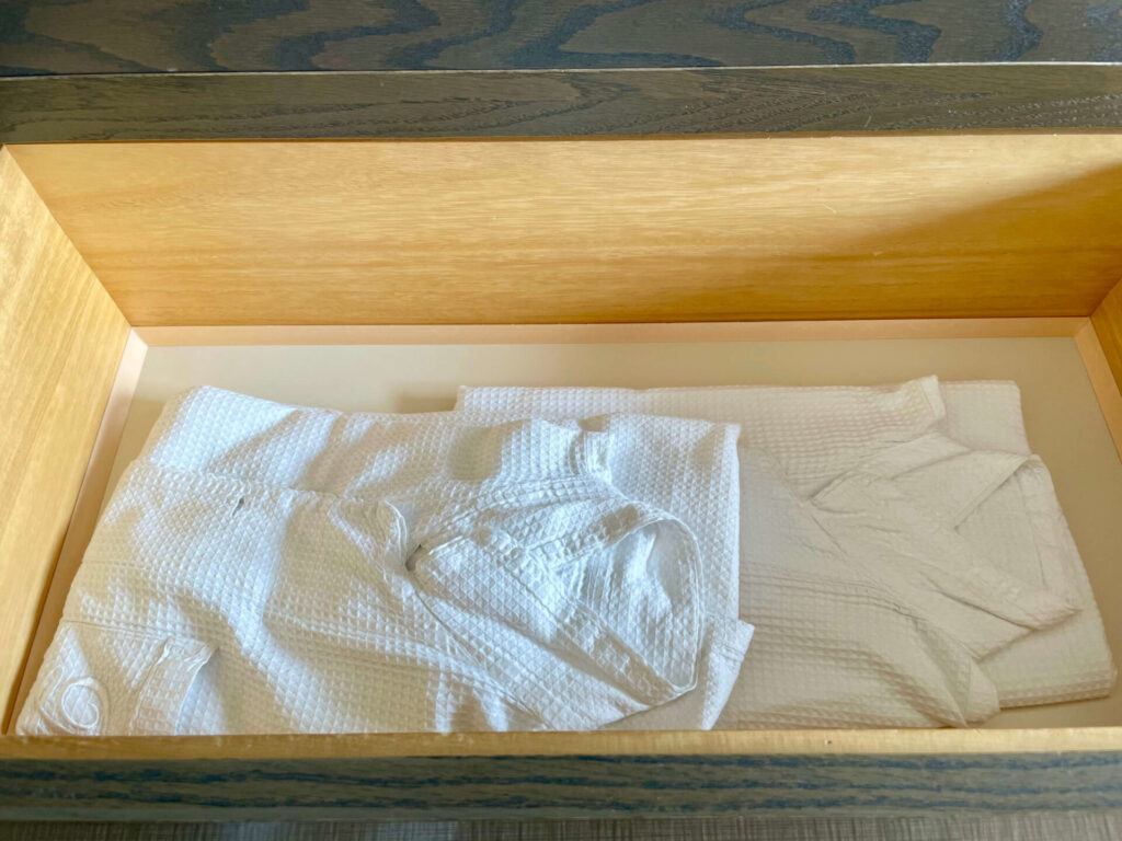 グランドプリンスホテル新高輪 クラブフロア客室のパジャマ