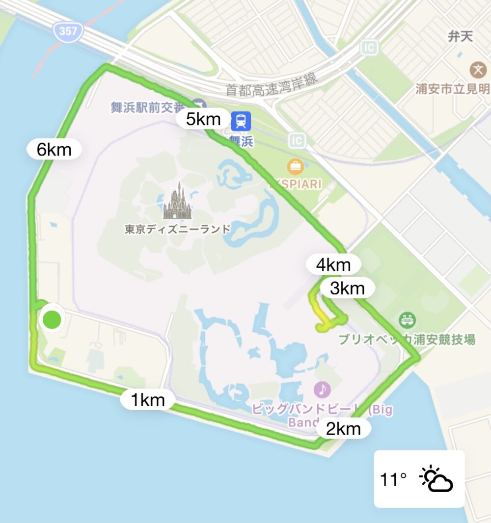 旅ラン 東京ディズニーリゾート外周 ヒルトン東京ベイ おすすめランニングコース えだ旅 World Journey