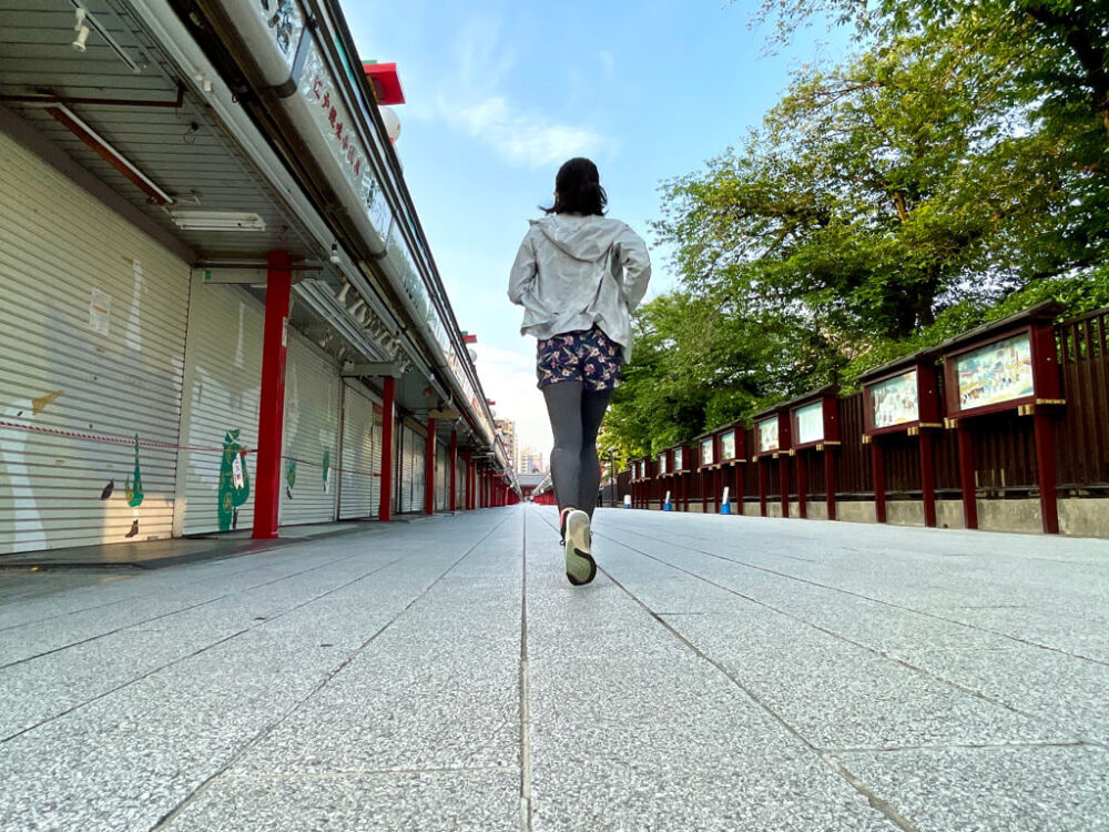 野乃浅草からランニング 仲見世通り