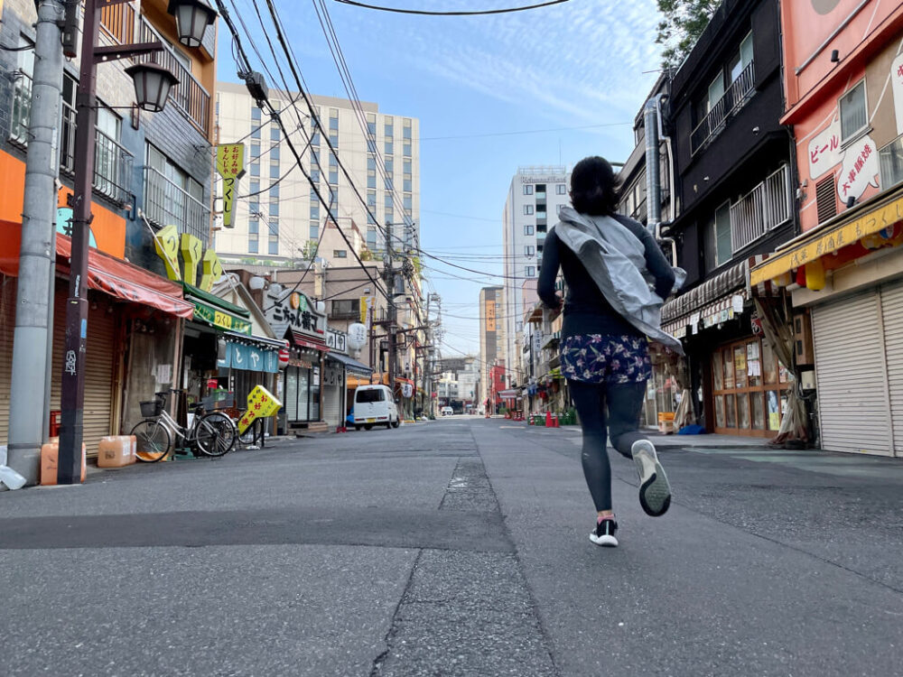 野乃浅草からランニング ホッピー通り