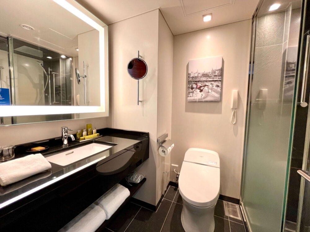 ヒルトン東京 エグゼクティブルーム 洗面台とトイレ